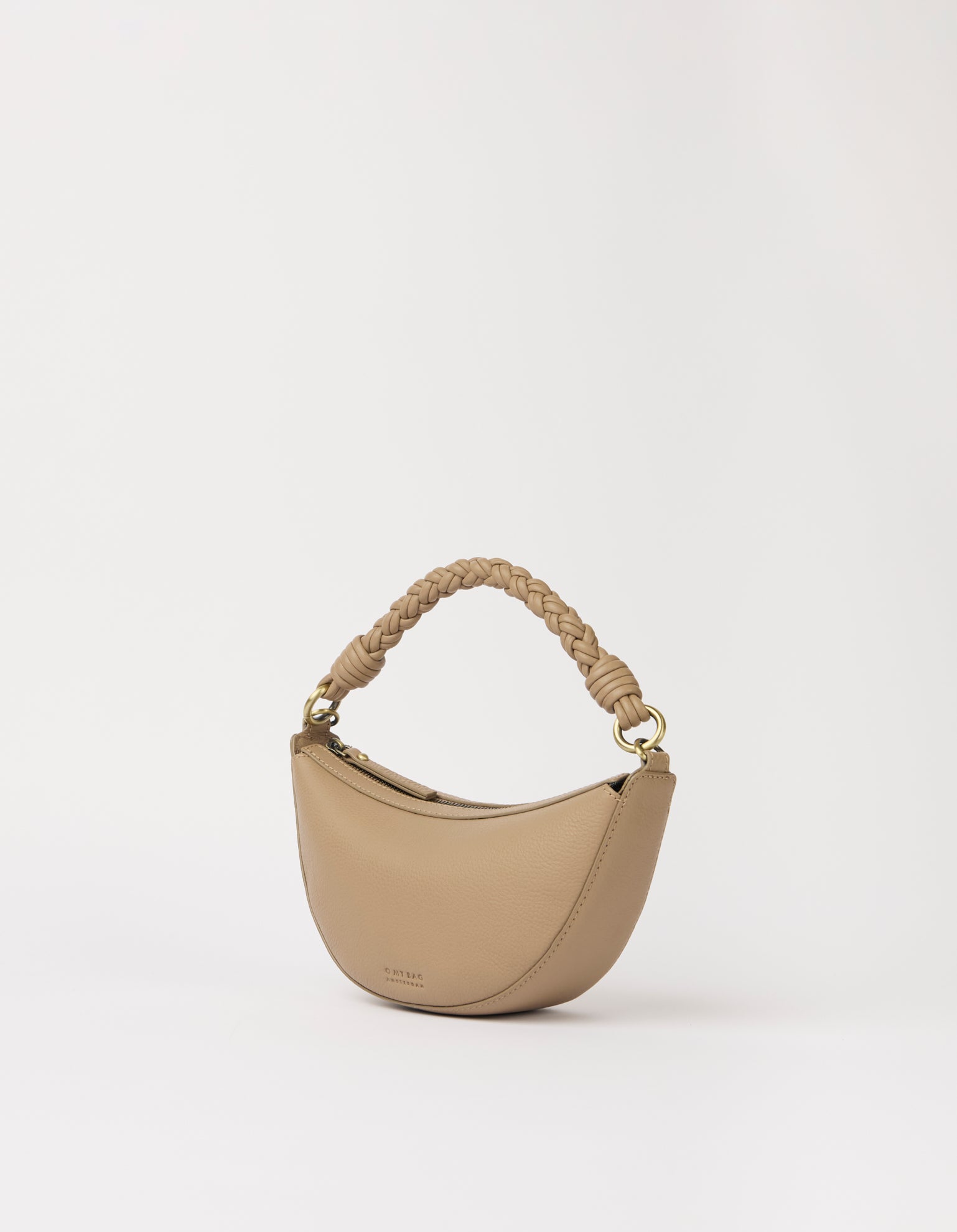 Leo Mini Twisted Handle - Dark Sand Soft Grain Leather