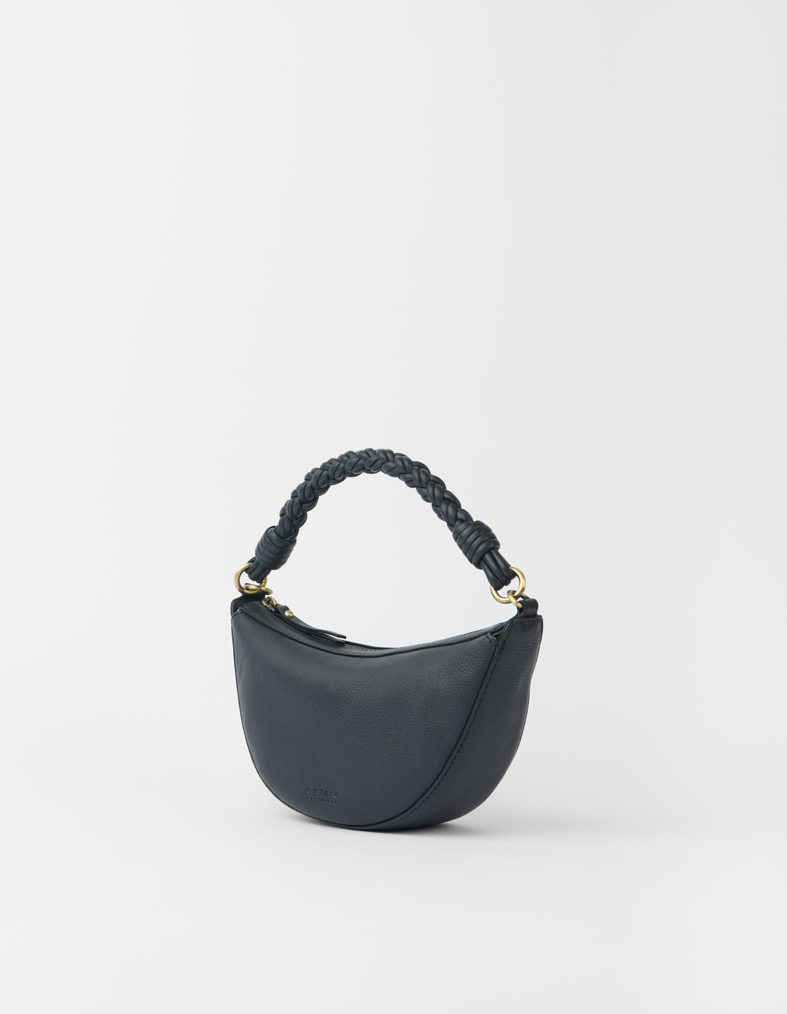 Leo Mini Twisted Handle - Universe Blue Soft Grain Leather