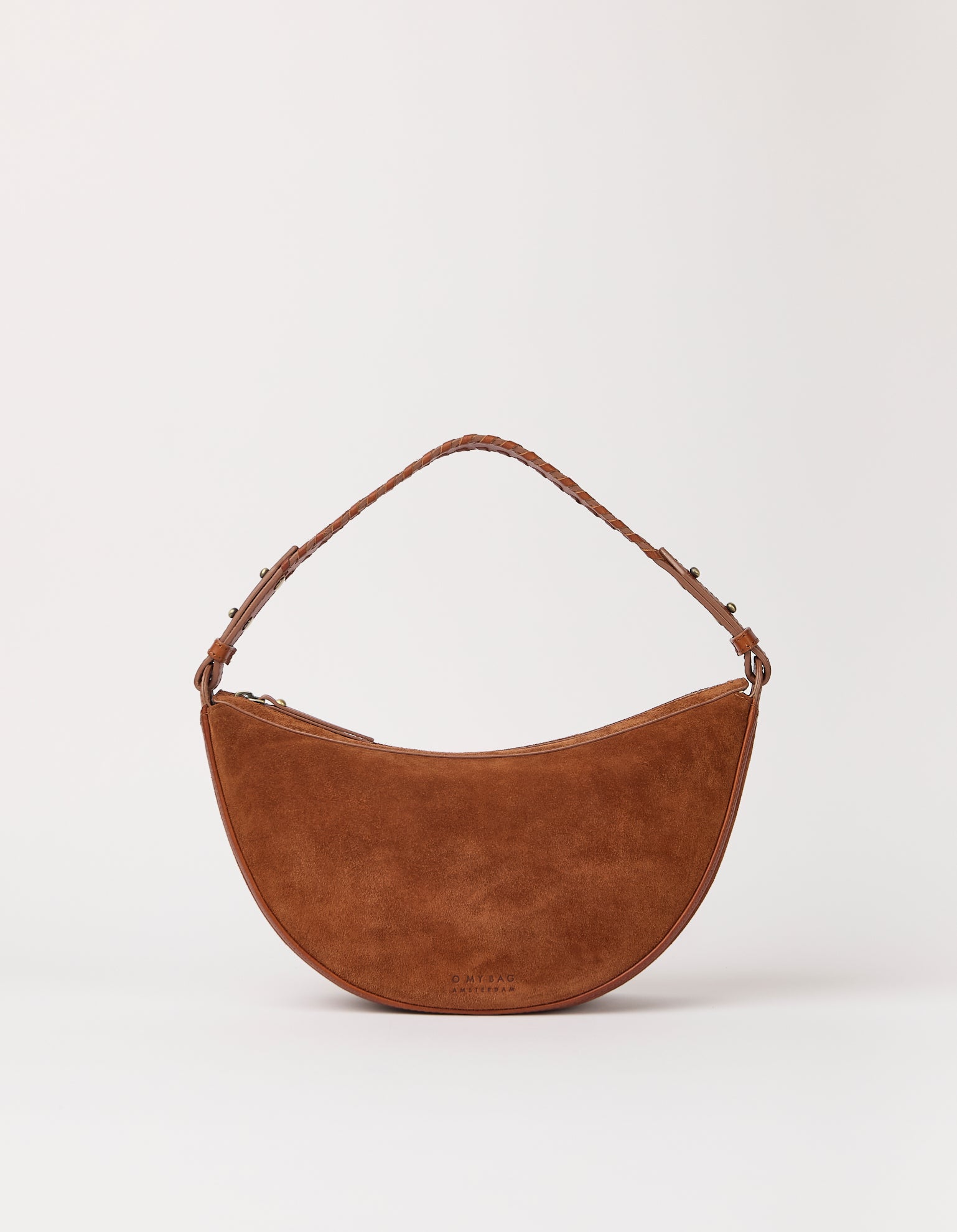 Leo Midi Shoulder Strap - Cognac Suède with Classic Leather