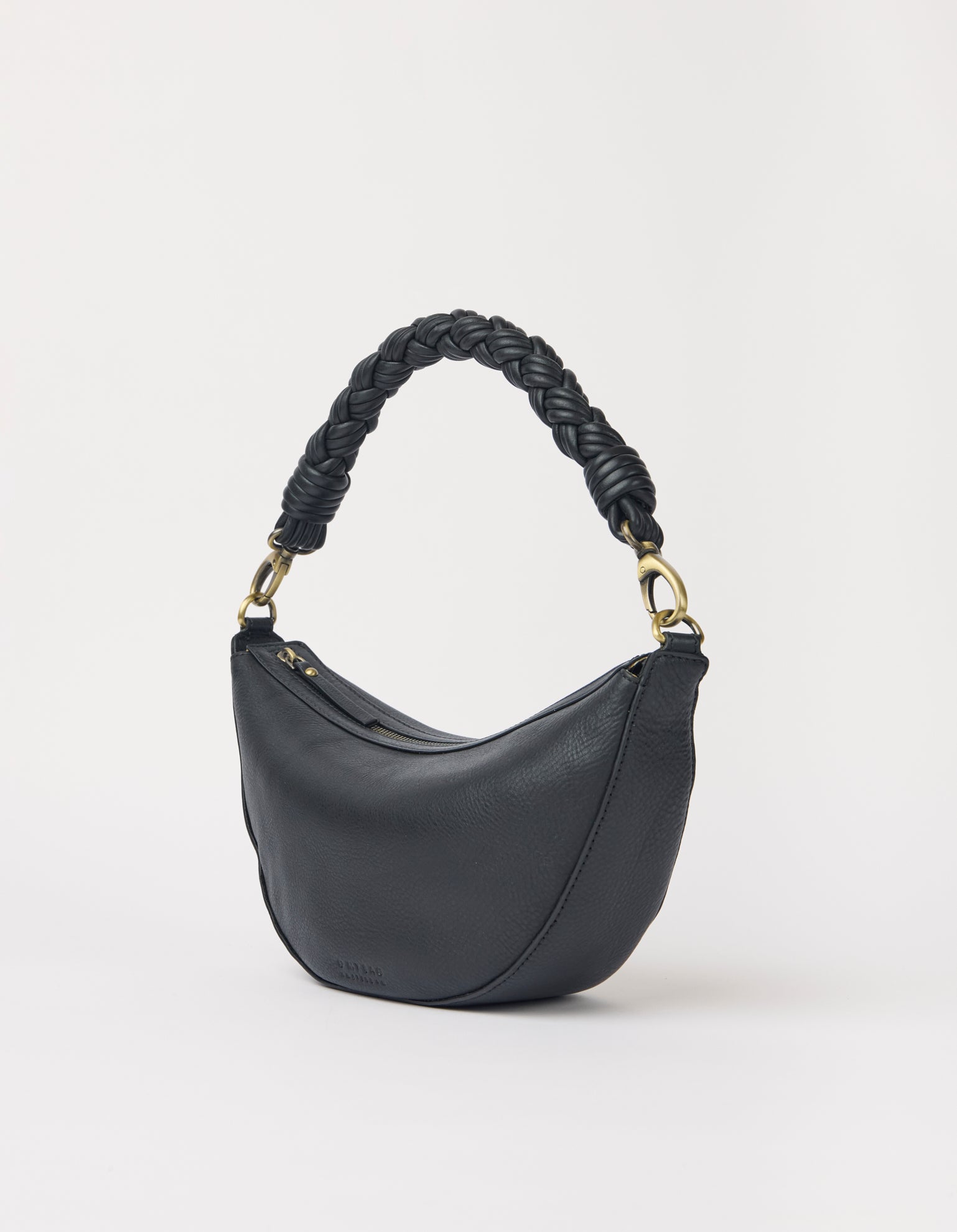 Leo Twisted Handle - Black Soft Grain Leather