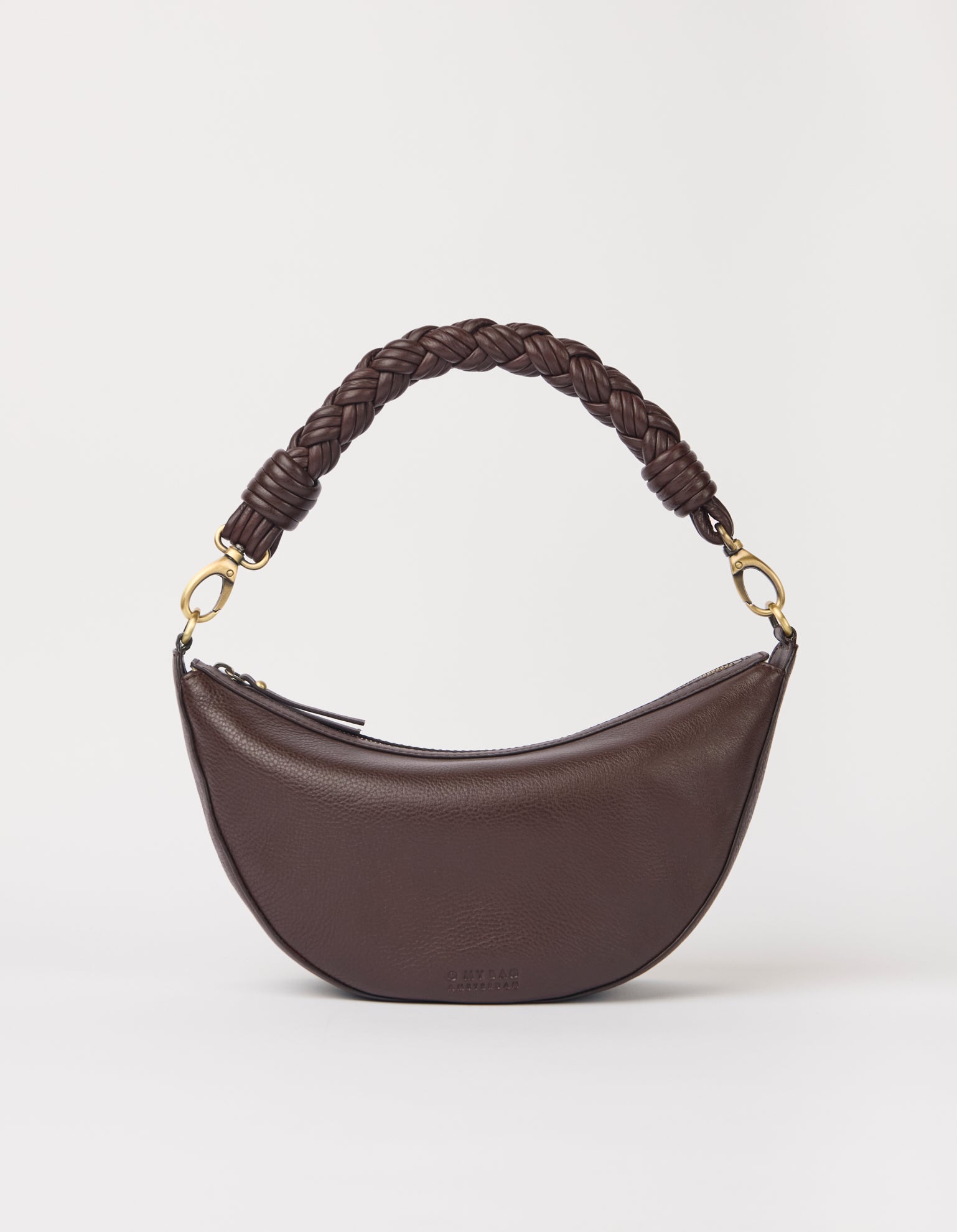 Leo Midi Twisted Handle - Chocolate Soft Grain Leather