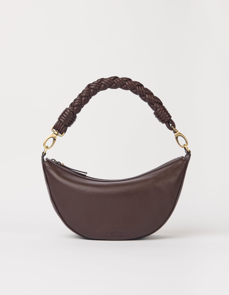 Leo Maxi Twisted Handle Chocolate Soft Grain Leather