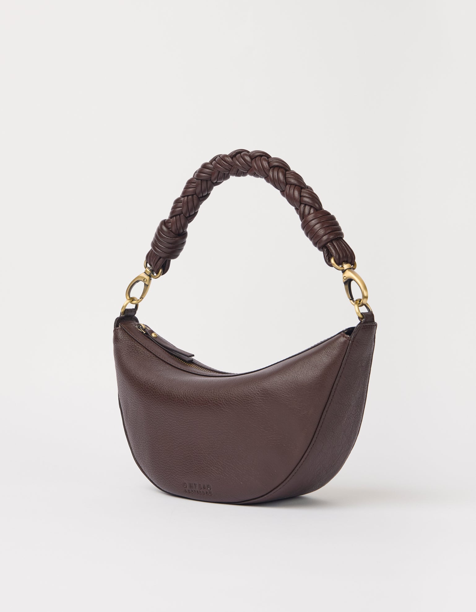Leo Midi Twisted Handle - Chocolate Soft Grain Leather