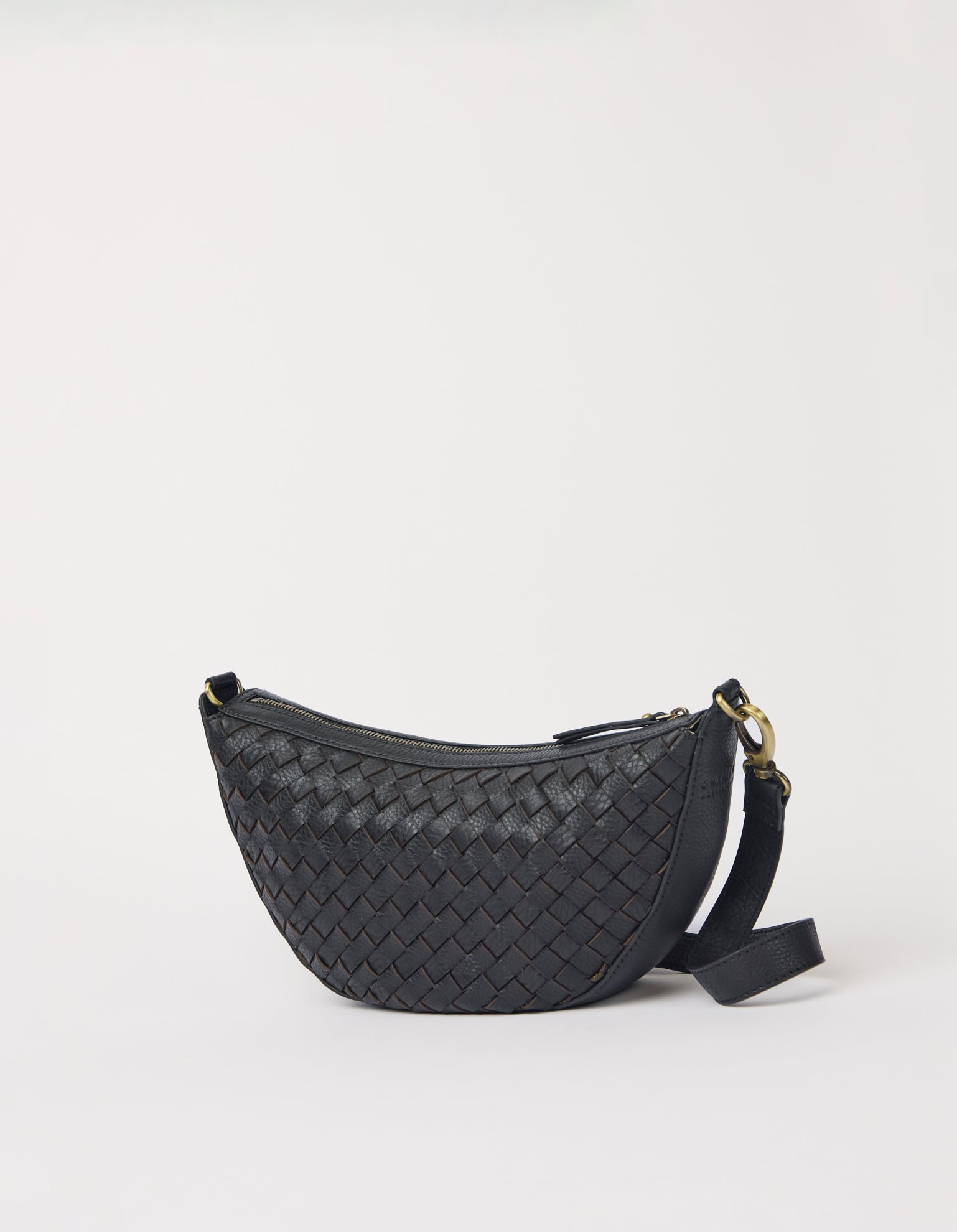 Leo - Black Woven Soft Grain Leather
