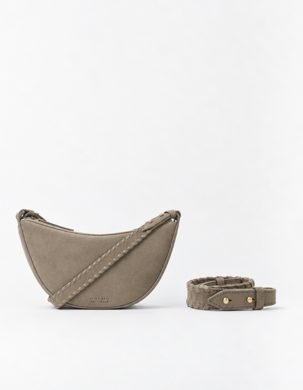 Leo Midi Crossbody & Shoulder Strap Set - Clay Suède