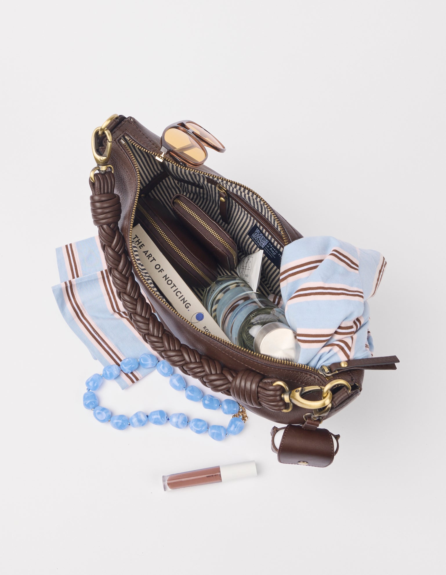 Leo Maxi Twisted Handle - Chocolate Soft Grain Leather