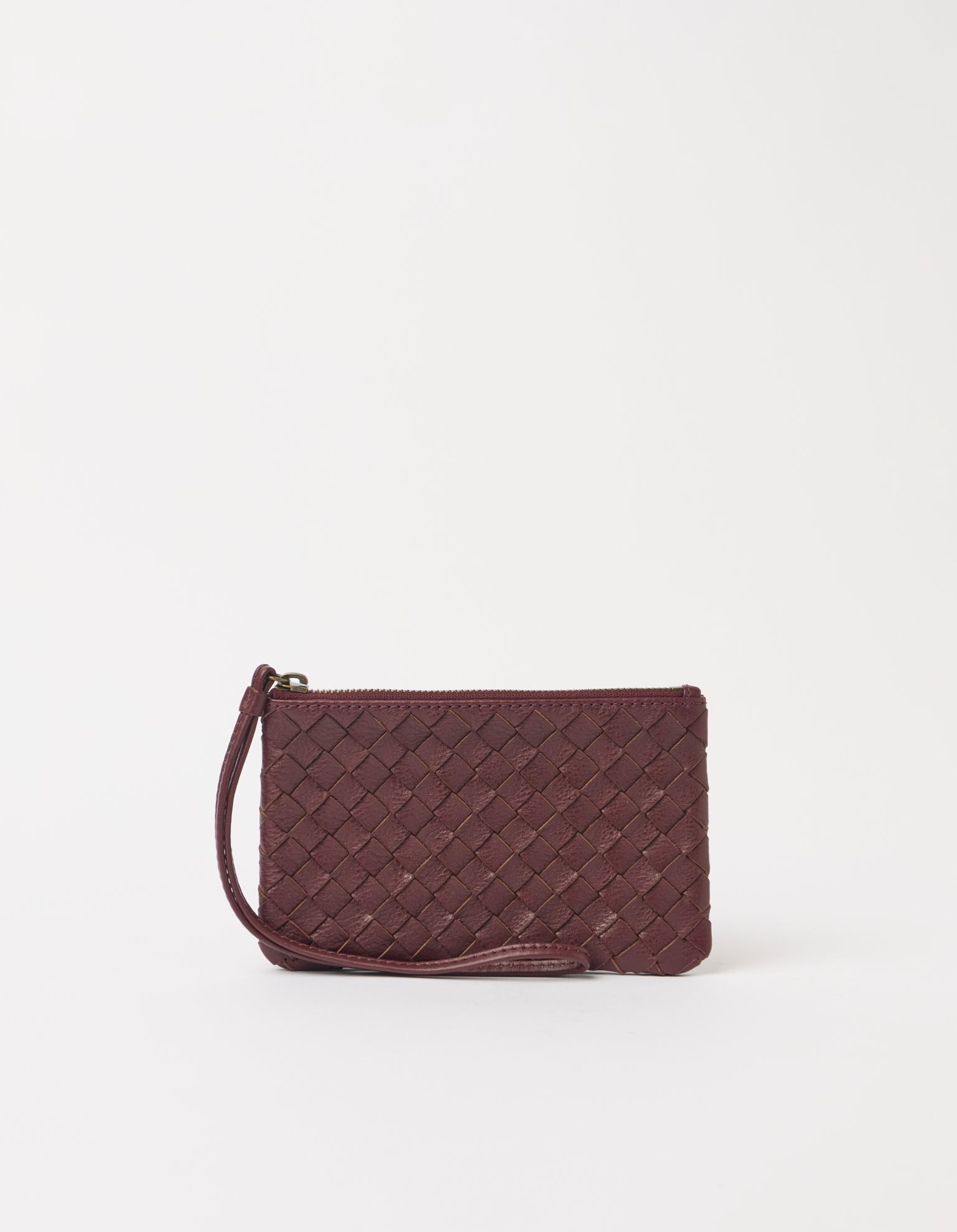 Lexi Midi - Dark Cherry Woven Soft Grain Leather
