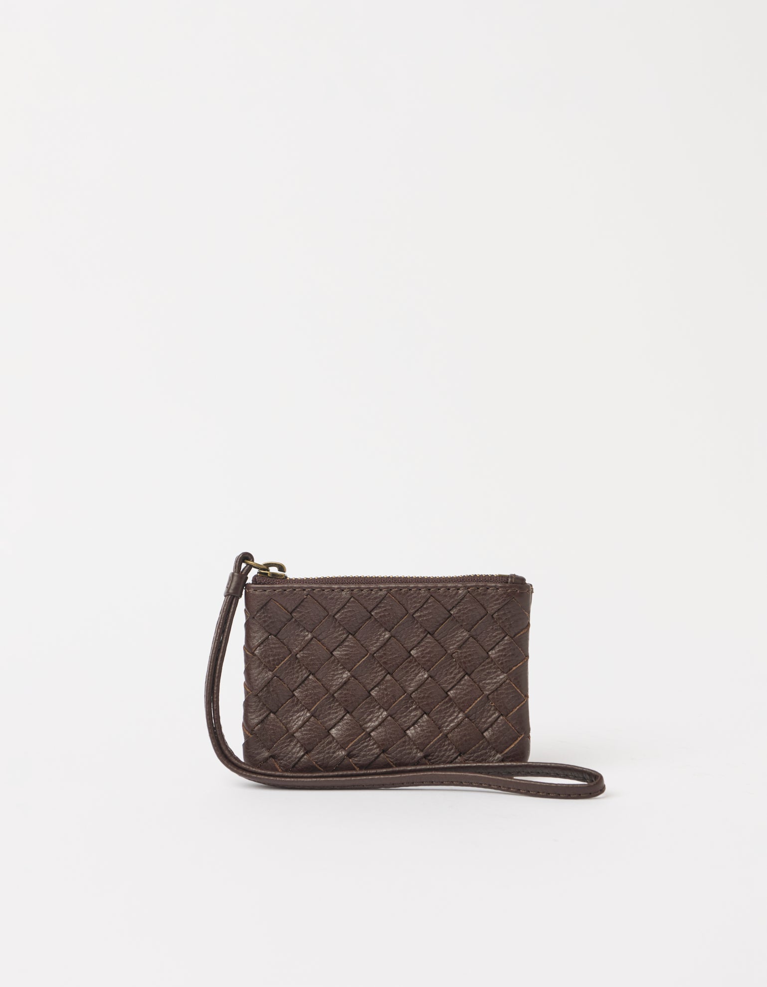 Lexi Mini - Chocolate Woven Soft Grain Leather