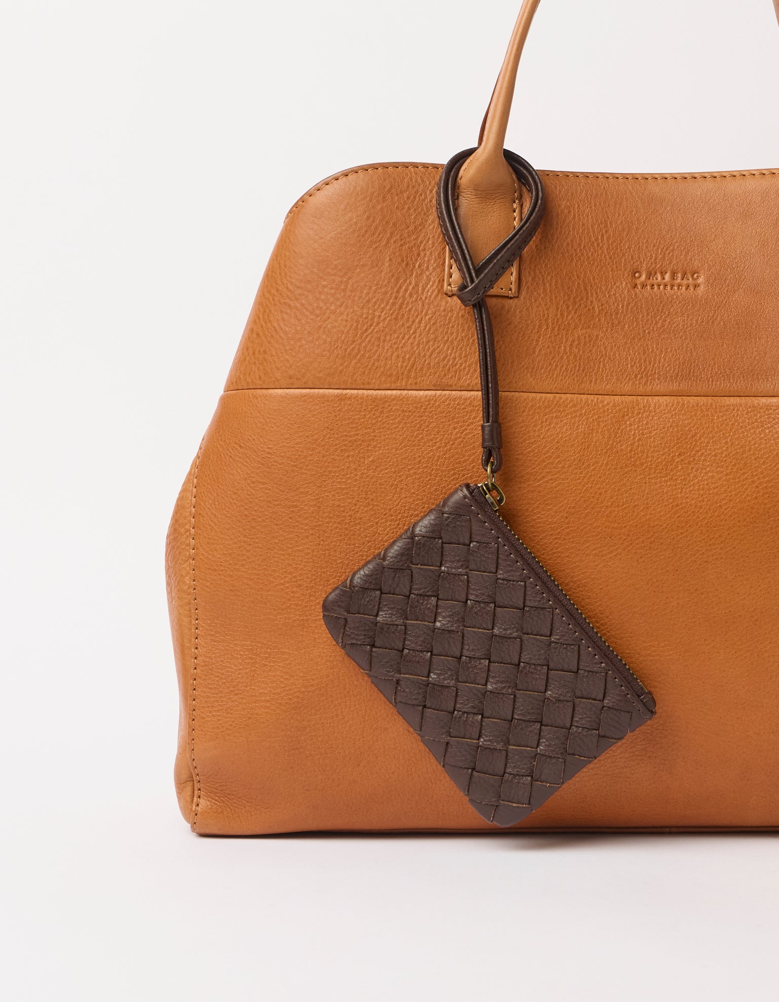 Lexi Mini - Chocolate Woven Soft Grain Leather