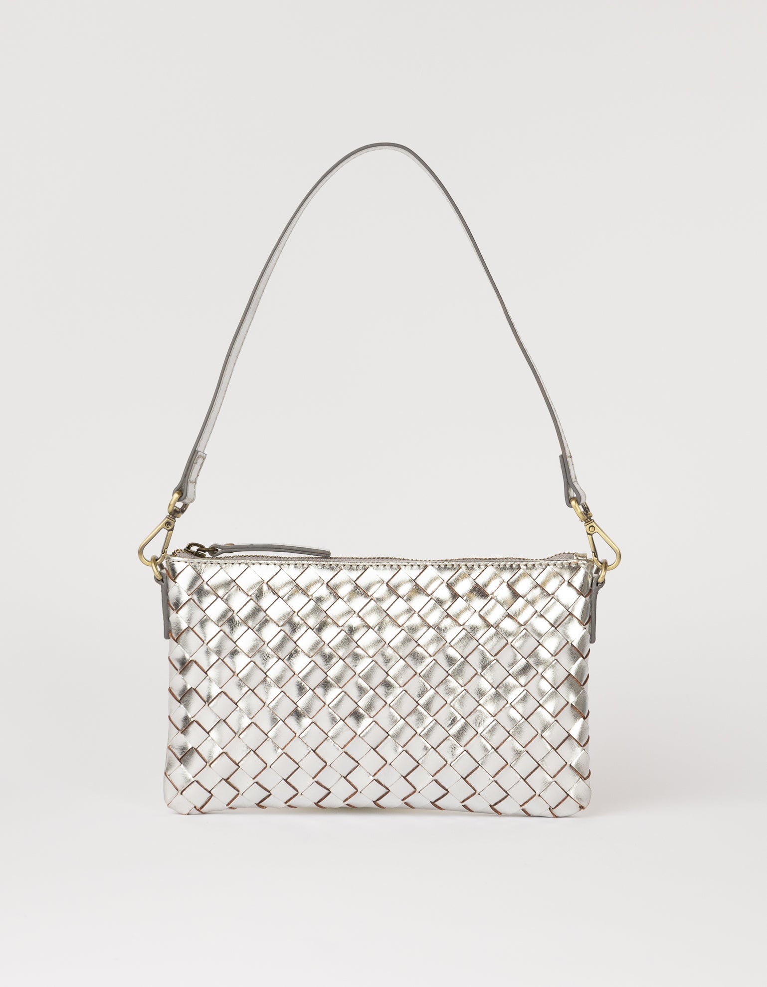 Lexi -  Silver Woven Classic Leather