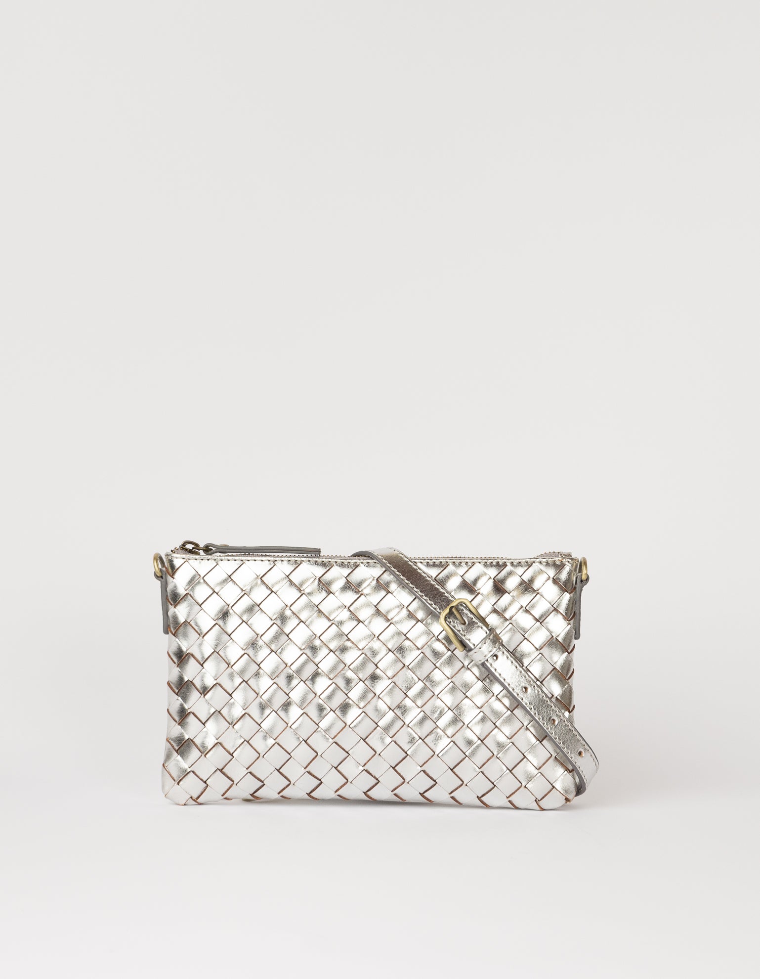 Lexi -  Silver Woven Classic Leather