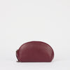 Make-up-Tasche Medium – Kirschrot Soft Grain Leder