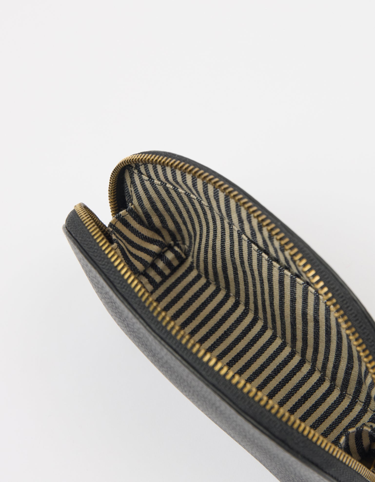 Make-up-Tasche Klein – Schwarzes Soft Grain Leder