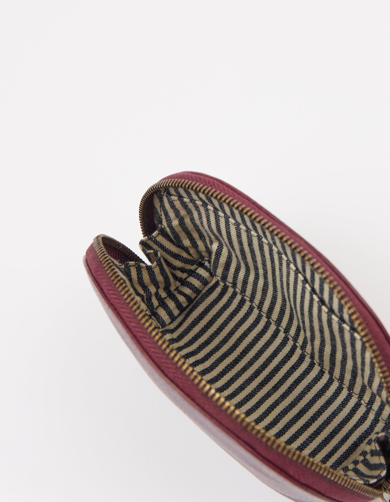 Make-up-Tasche Klein – Kirschrot Soft Grain Leder