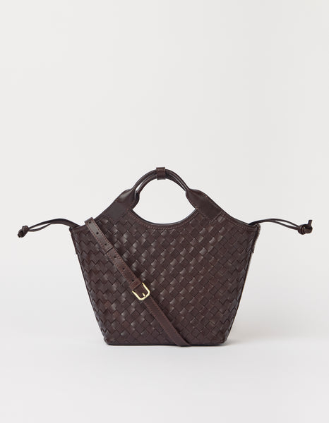 Mara Midi - Chocolate Woven Classic Leather