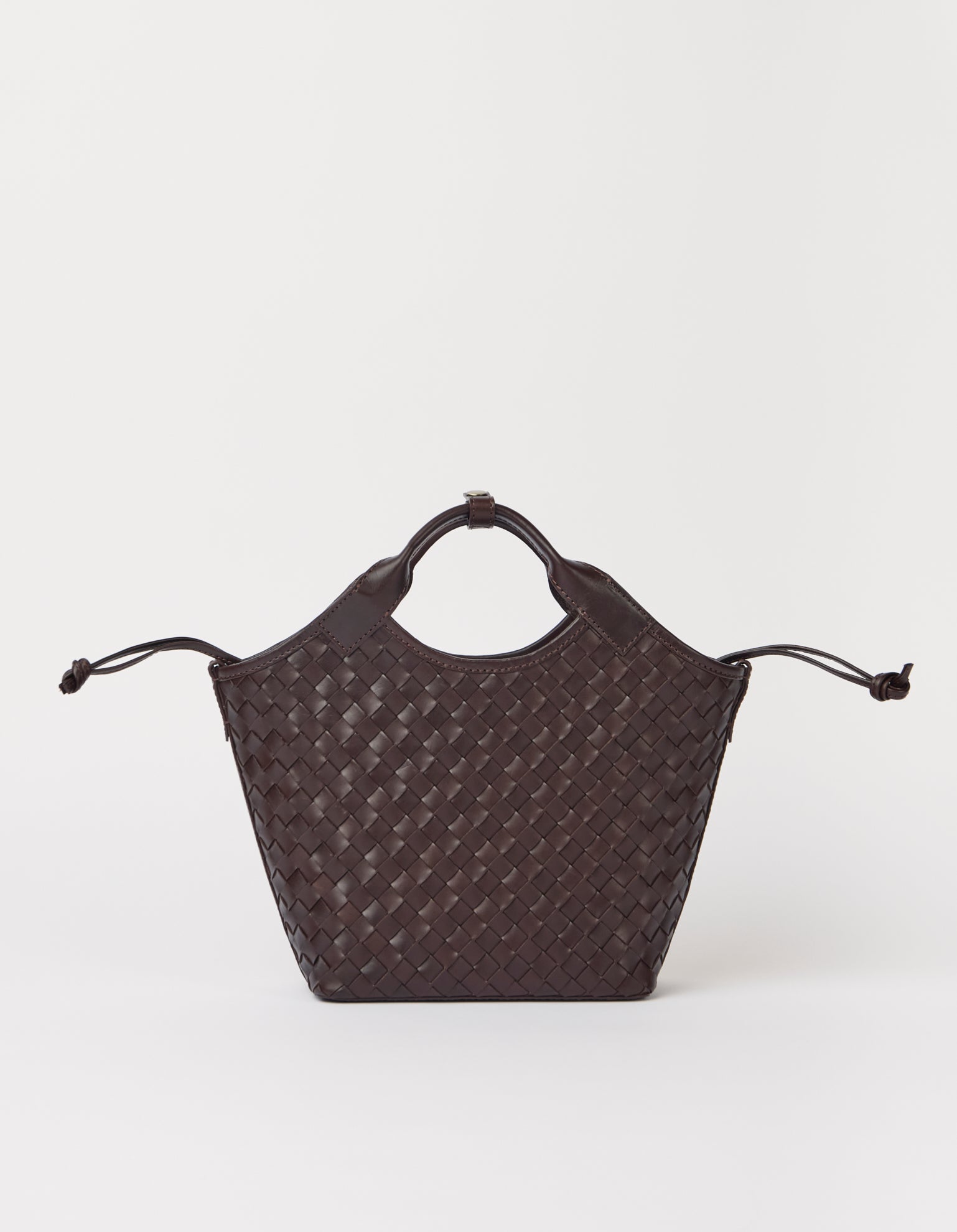 Mara Midi - Chocolate Woven Classic Leather