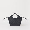 Mara Mini - Black Woven Classic Leather