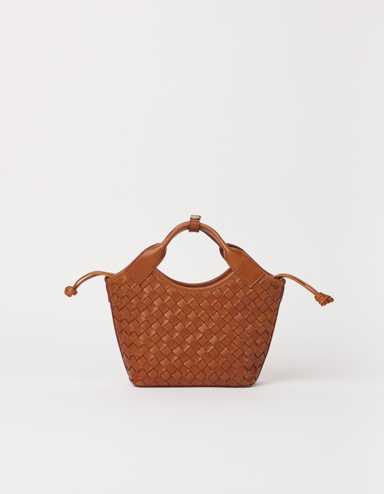 Mara Mini - Cognac Woven Classic Leather