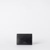 Marks Cardcase Black Classic Leather. Square leather wallet, card case for bank cards. Front product image.