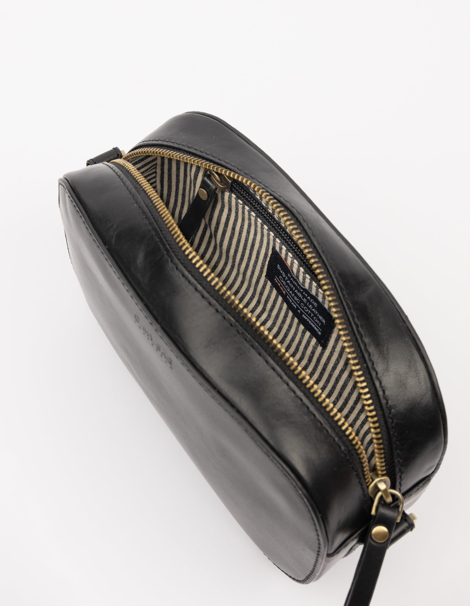 Inside product image of Maya black classic leather crossbody bag