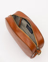 Inside product image of Maya cognac classic leather crossbody bag