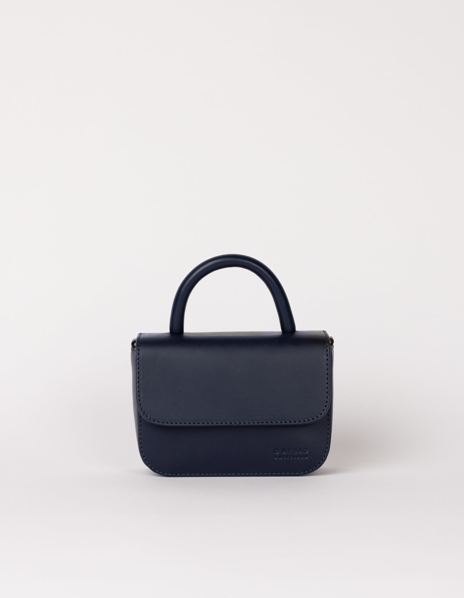 Front product image of Audrey Mini midnight blue classic leather crossbody bag