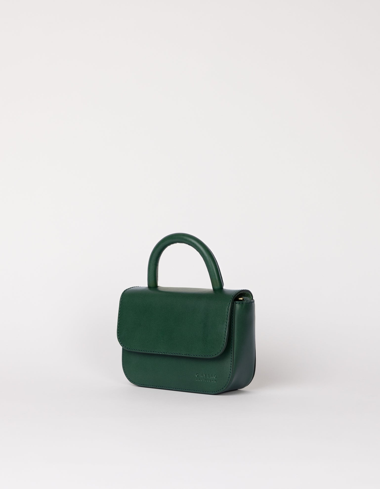 Side product image of Audrey Mini pine green classic leather crossbody bag