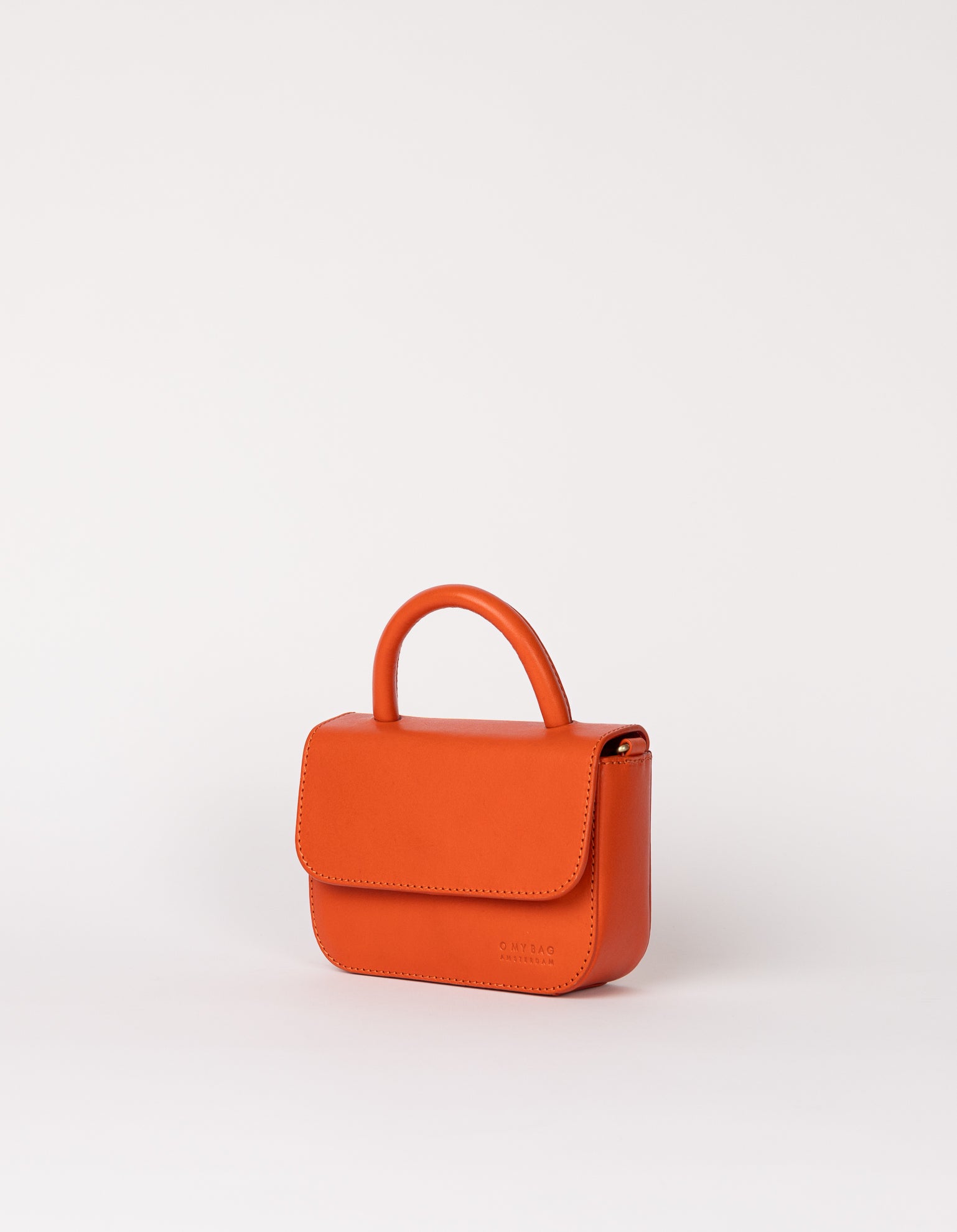 Side product image of Audrey Mini tangerine classic leather crossbody bag