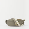 Niko Bum Bag w/Webbing Strap Striped - Clay Soft Grain Leather