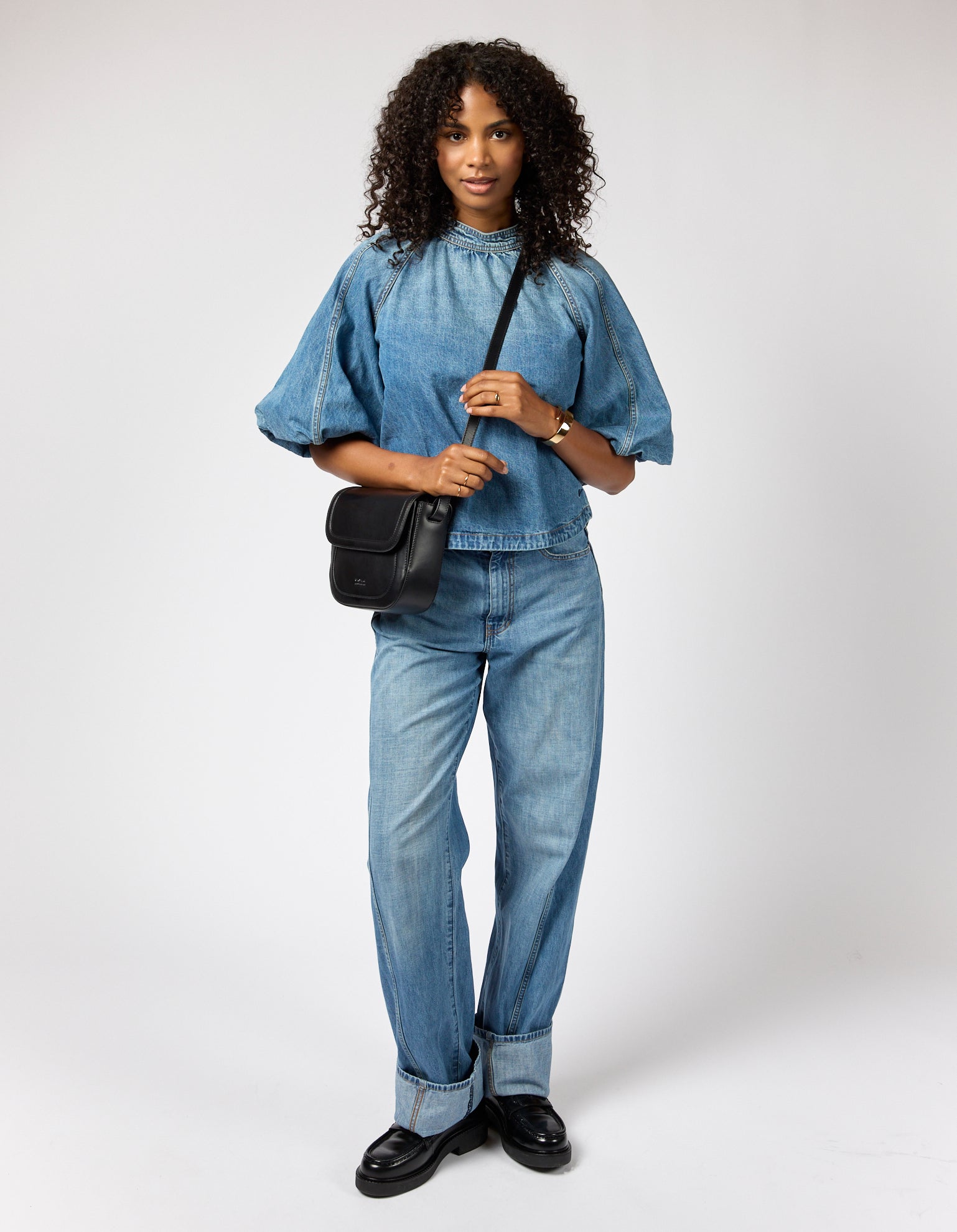 Nina - Black Classic Leather