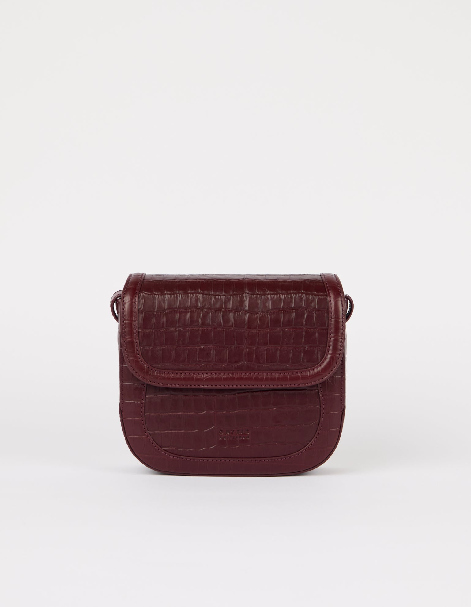 バッグ Nina Nina - Dark Cherry Croco Print Leather