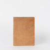 Notebook Camel Hunter Leather. Medium sized notepad cover. Front product image.