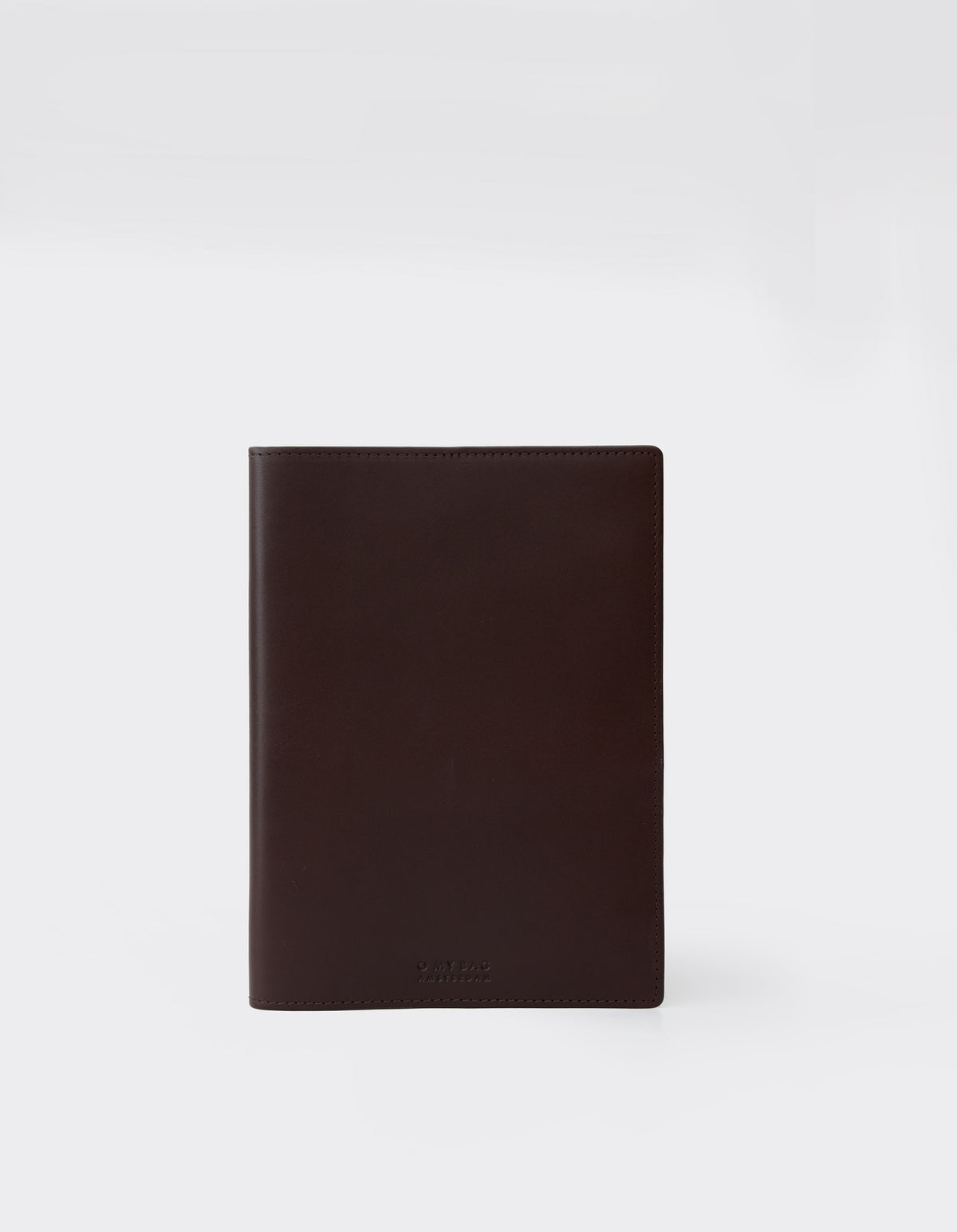 Leather Notebook Cover in Chocolate Classic Leather Front product image.