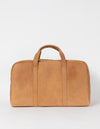 Otis Weekender Camel Hunter Leather. Large travel bag for men. Back product image.
