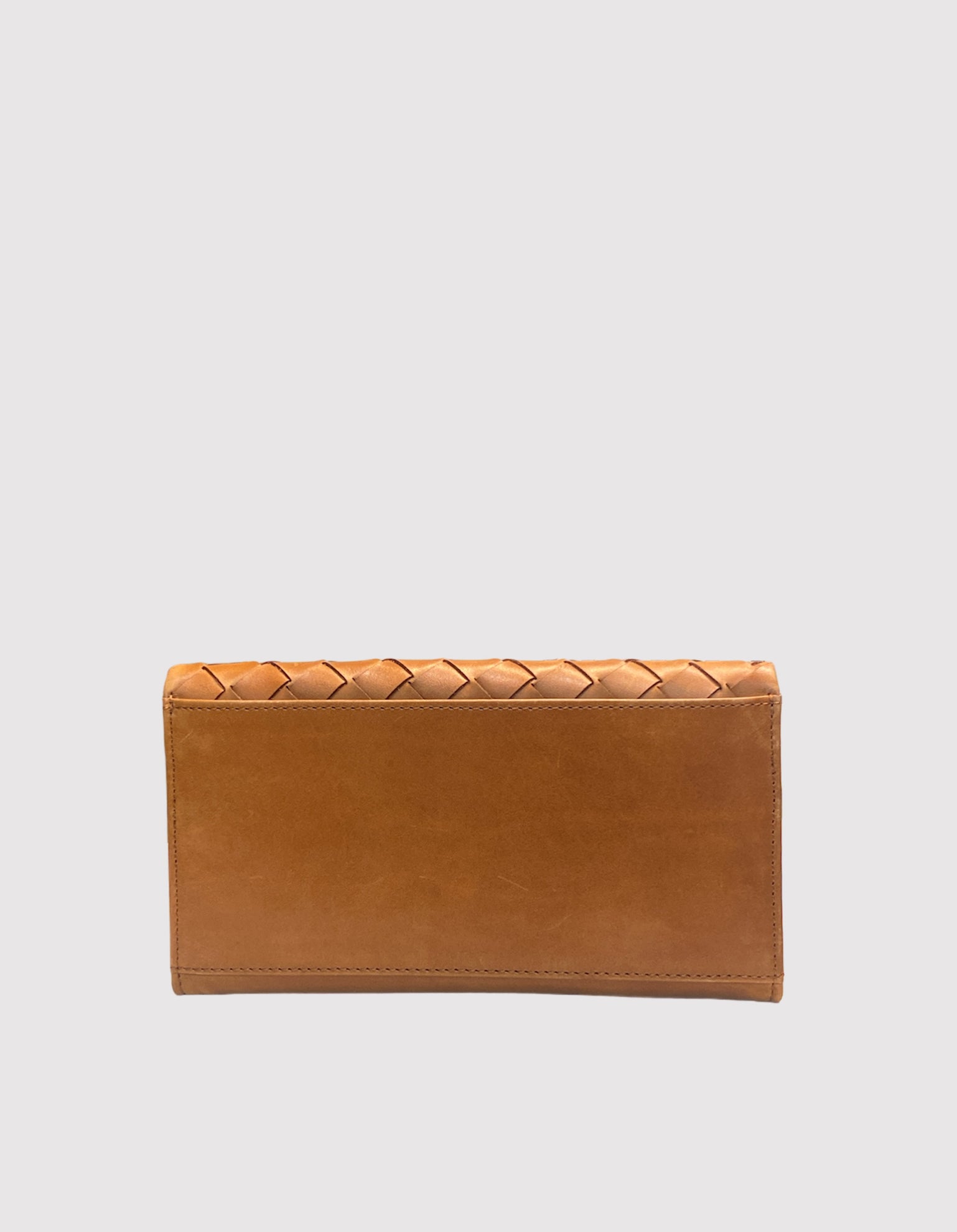 Perfectly Imperfect Pau's Pouch - Cognac Woven Classic Leather