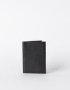 Passport Holder Black Classic Leather. Small rectangular passport holder for travelling. Front product image.