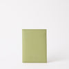 Inside of Passport Holder in Tea Green Classic Leather