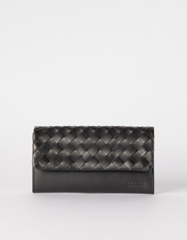 Pau's Pouch - Black Woven Classic Leather