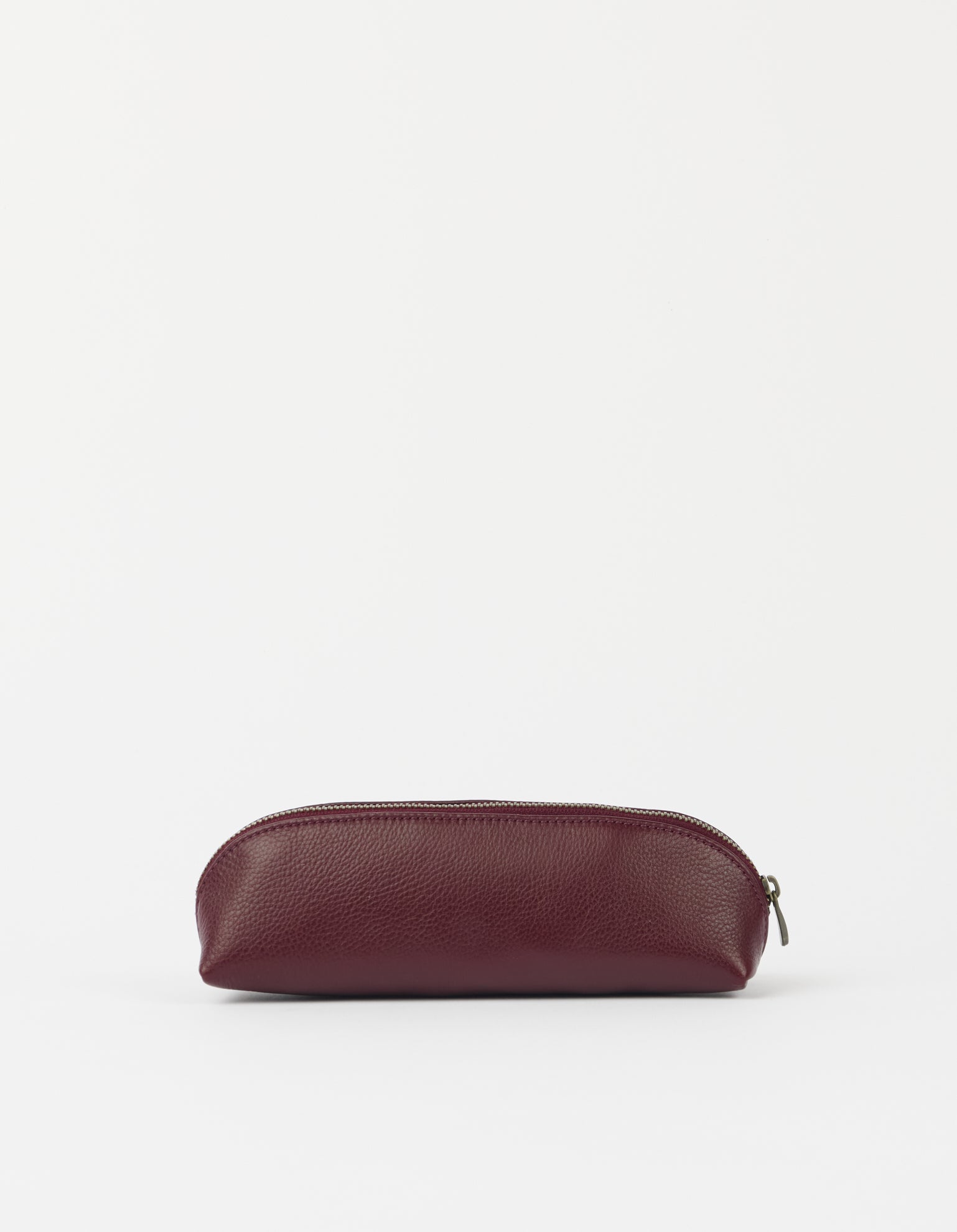 Pencil Case Small - Dark Cherry Soft Grain Leather