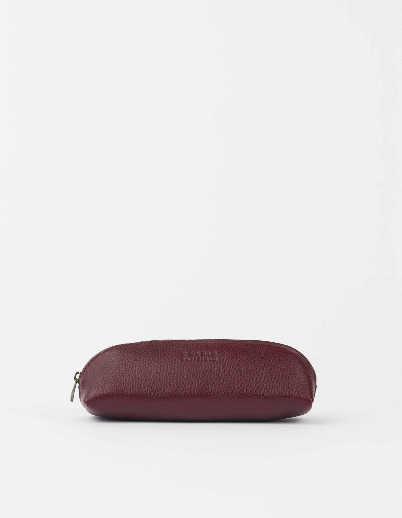 Pencil Case Small - Dark Cherry Soft Grain Leather