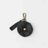 Bag Charm Pom Pom - Black Soft Grain Leather