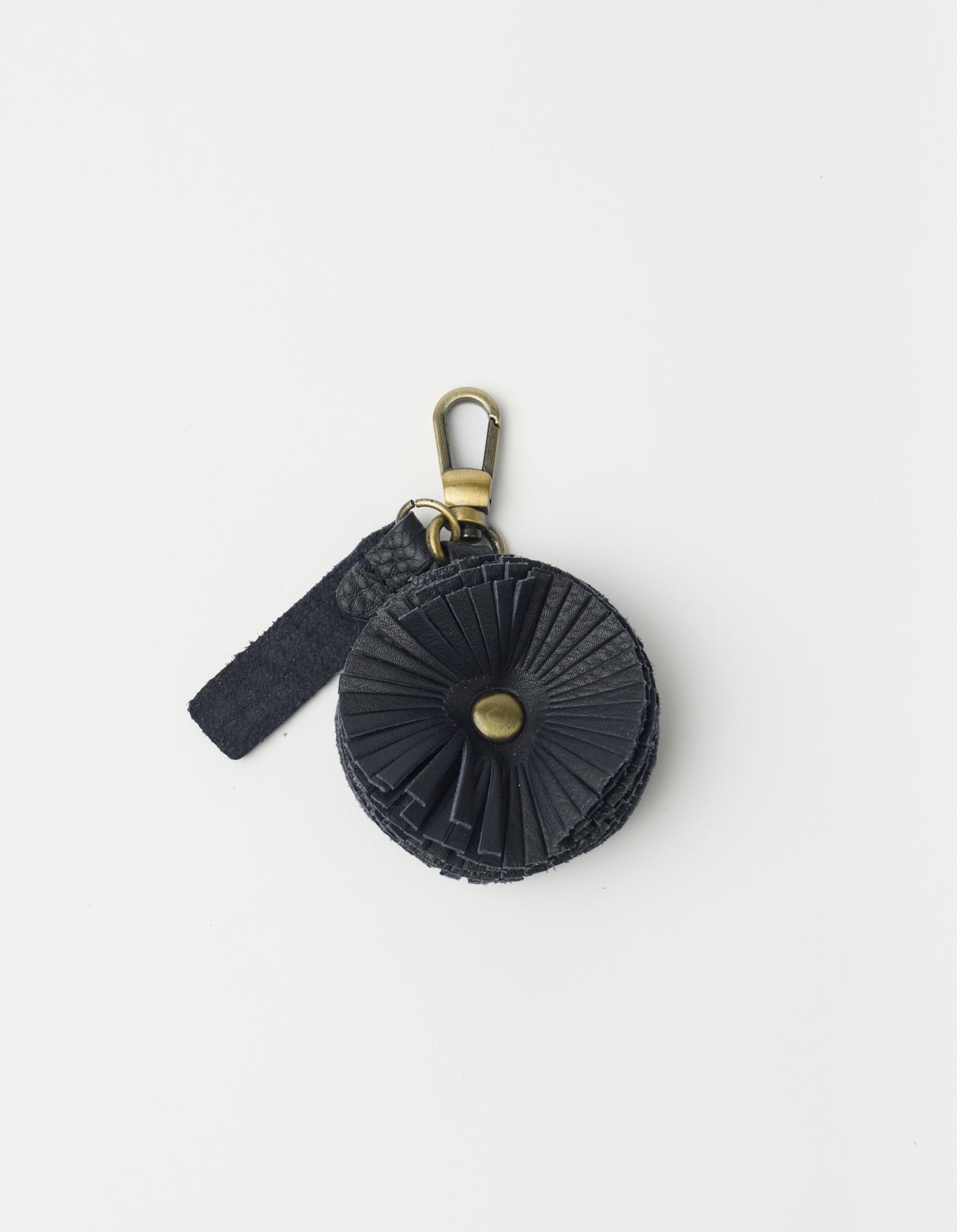 Bag Charm Pom Pom - Universe Blue Soft Grain Leather