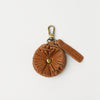 Bag Charm Pom Pom - Wild Oak Soft Grain Leather