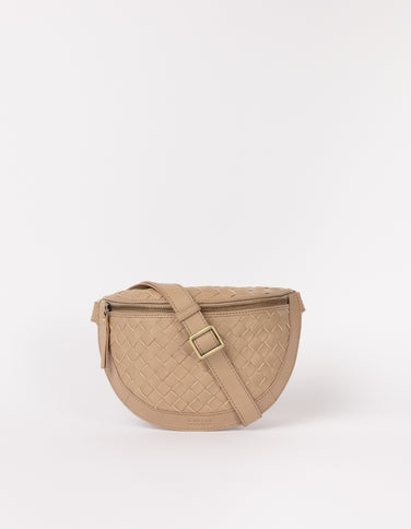 Ray Bumbag - Sand Woven Soft Grain Leather