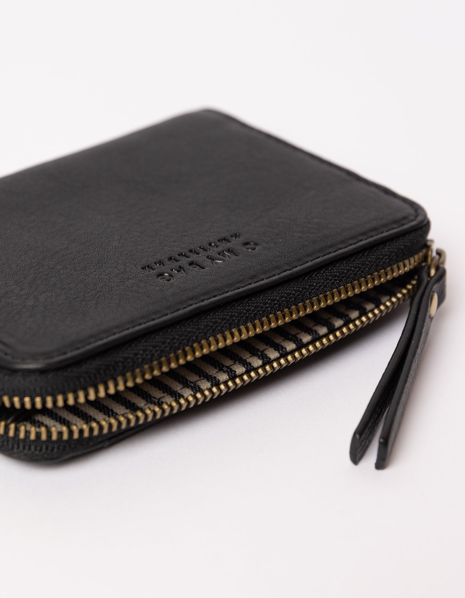 WRK leather ブラックレザー ハーフマネーウォレット Robbie Wallet - Black Soft Grain Leather