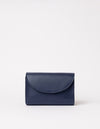 Navy vegan leather belt bag on a white background - ecom product image 