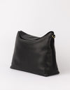 Side product image of Sienna black soft grain leather crossbody work bag