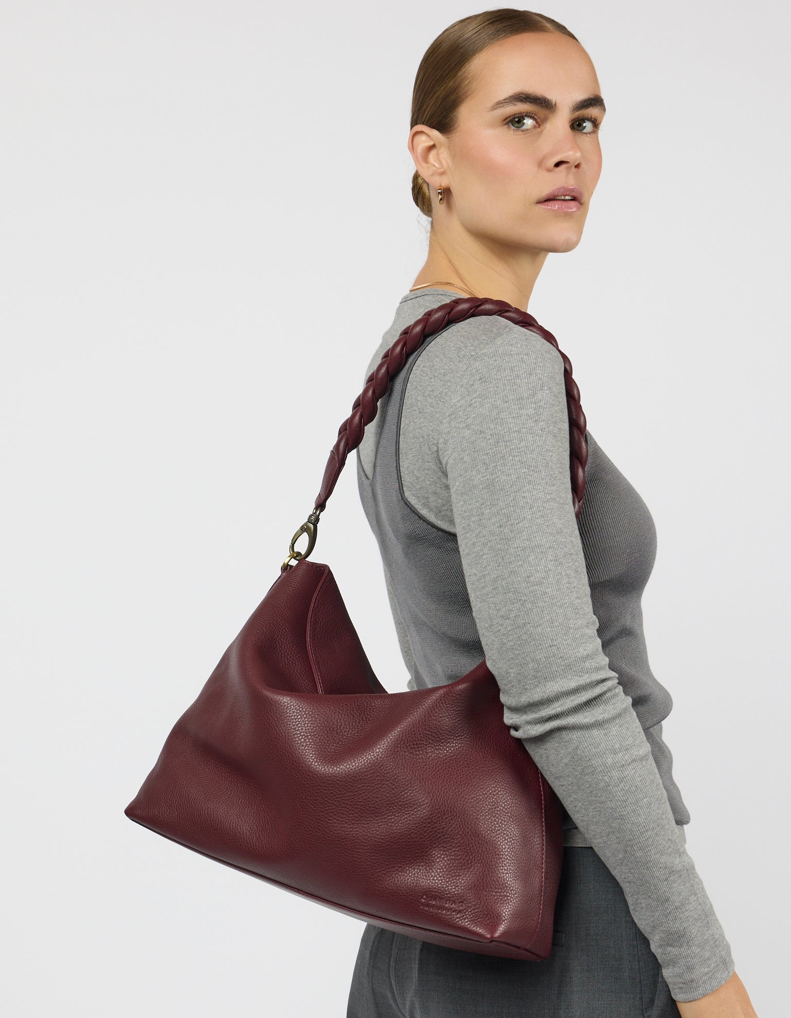 Sienna - Dark Cherry Soft Grain Leather