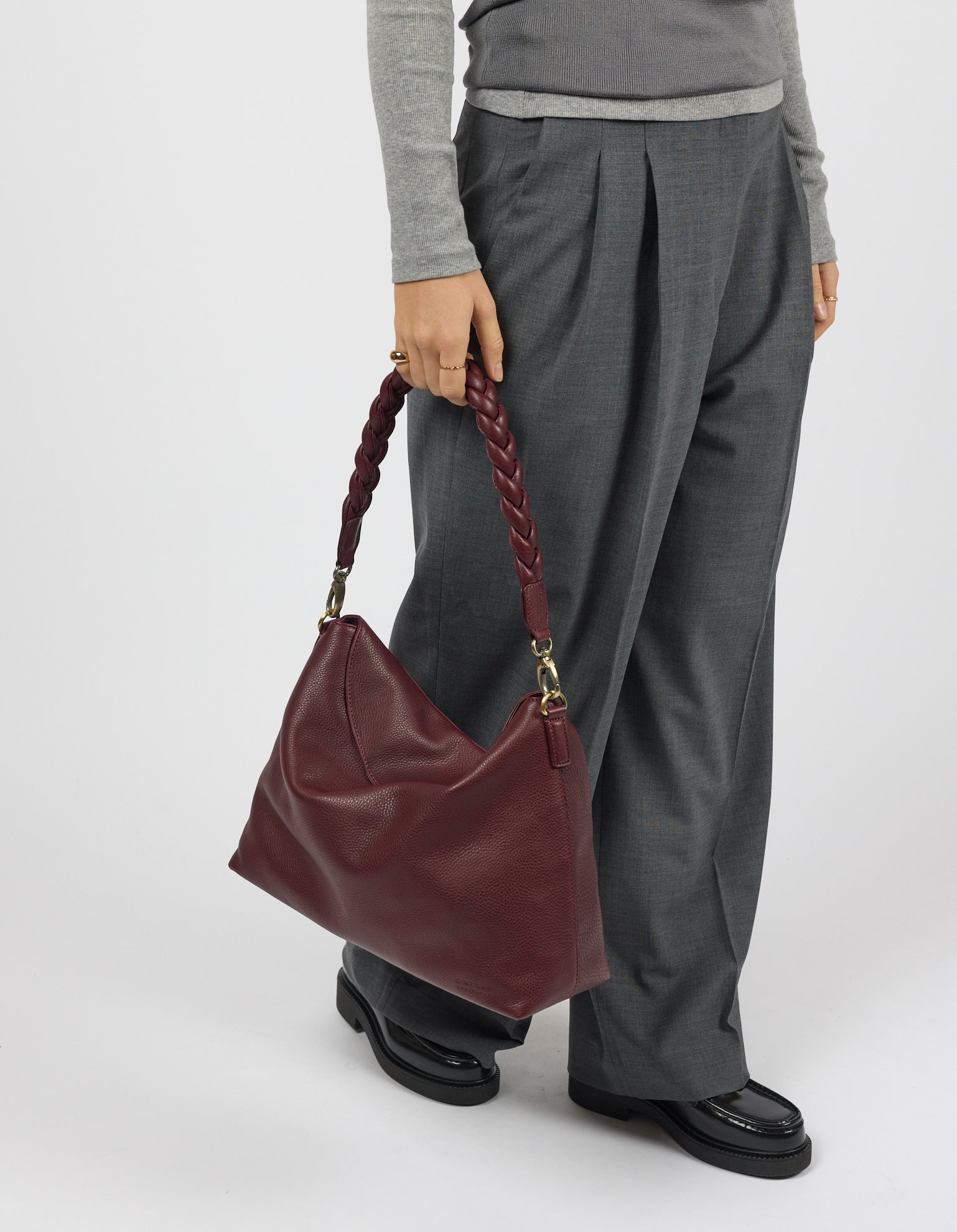 Sienna - Dark Cherry Soft Grain Leather