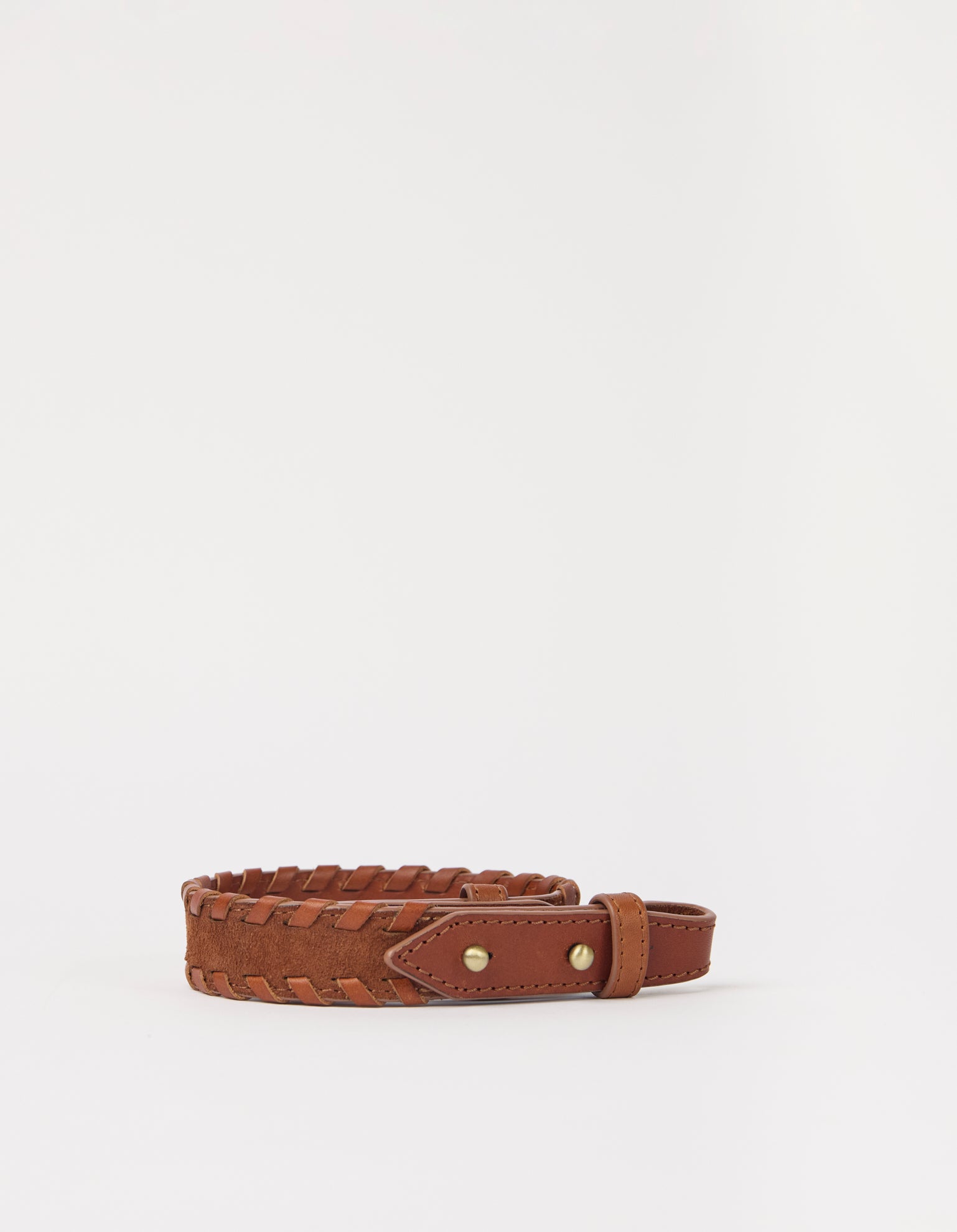 Shoulder Strap - Cognac Suède with Classic Leather (Leo Strap)